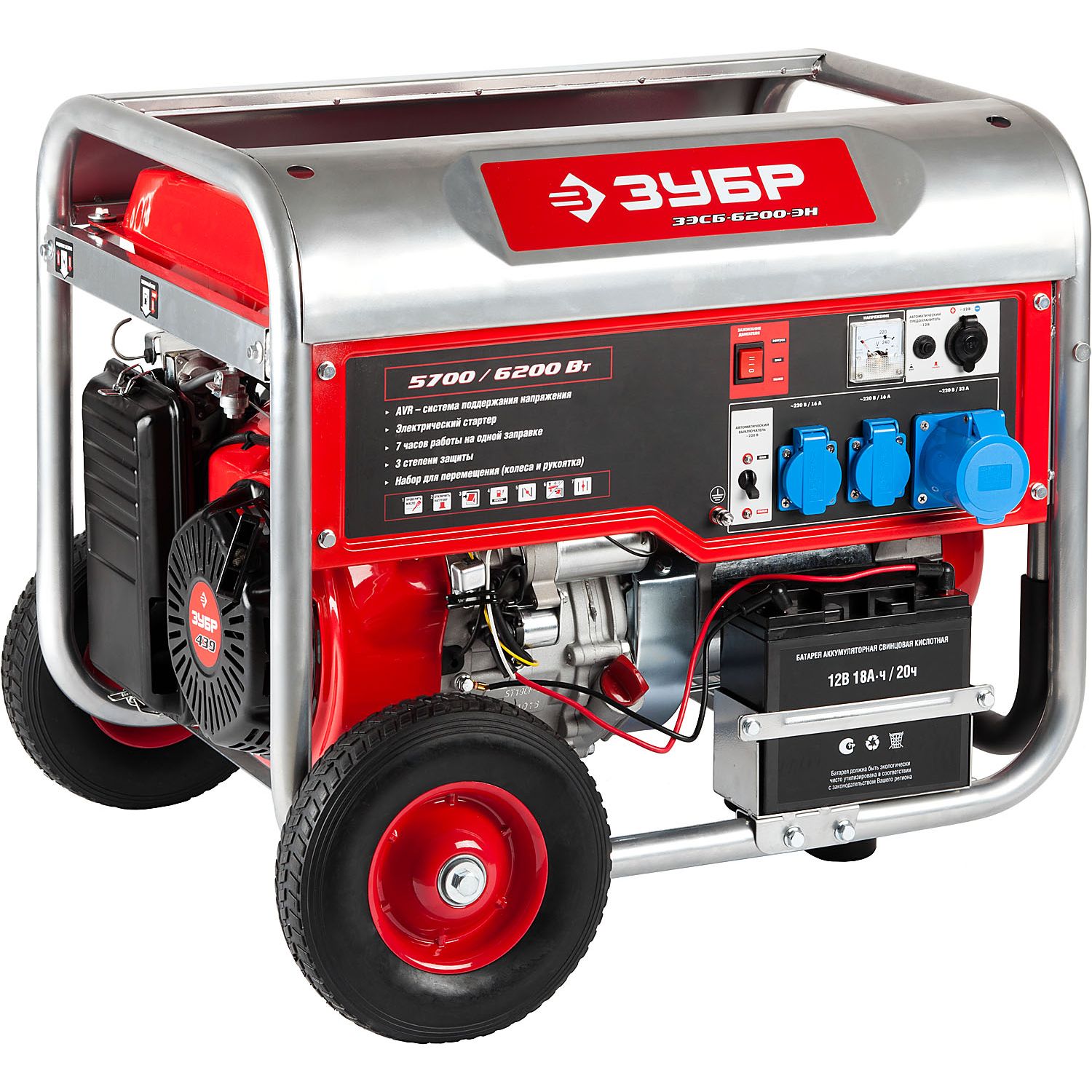 Генератор бензиновый ЗЭСБ-6200-ЭН