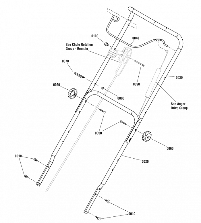 4 ДЕТАЛИ УПРАВЛЕНИЯ СНЕГОУБОРЩИК CHAMPION ST885S 