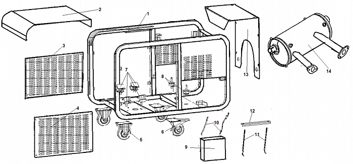 14 ГЛУШИТЕЛЬ ГЕНЕРАТОР CHAMPION GG11000E