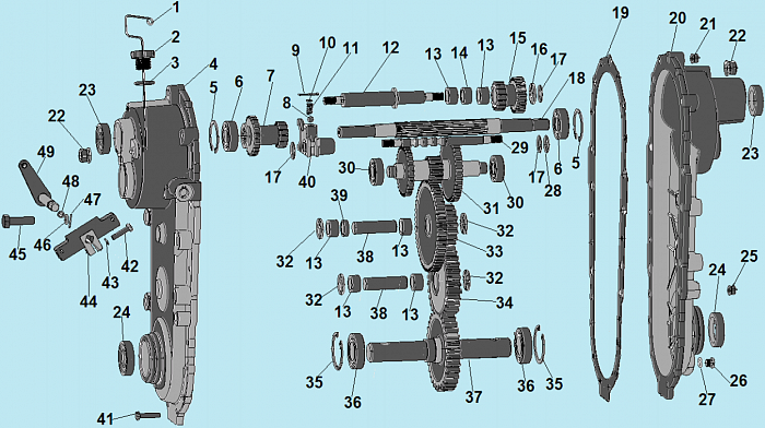 2 РЕДУКТОР - ШЕСТЕРНИ КУЛЬТИВАТОР CHAMPION BC8813